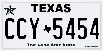 TX license plate CCY5454