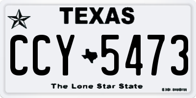 TX license plate CCY5473