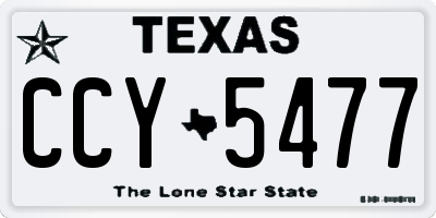 TX license plate CCY5477