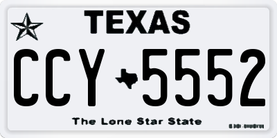 TX license plate CCY5552