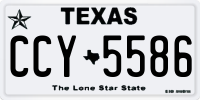 TX license plate CCY5586