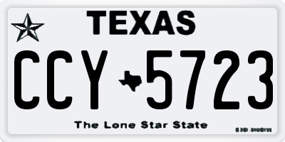 TX license plate CCY5723