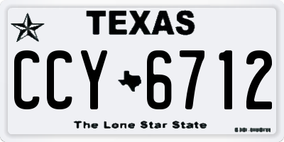 TX license plate CCY6712