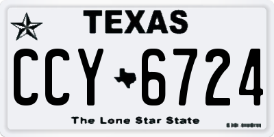 TX license plate CCY6724