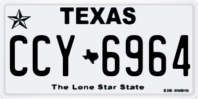 TX license plate CCY6964