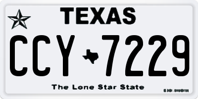 TX license plate CCY7229