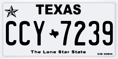 TX license plate CCY7239