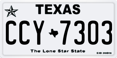 TX license plate CCY7303