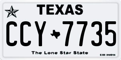 TX license plate CCY7735