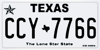 TX license plate CCY7766