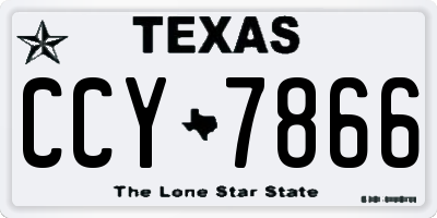 TX license plate CCY7866