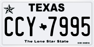 TX license plate CCY7995