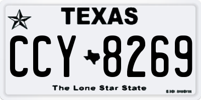 TX license plate CCY8269