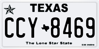 TX license plate CCY8469