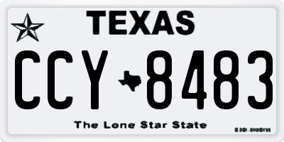 TX license plate CCY8483