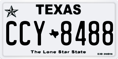 TX license plate CCY8488