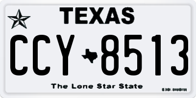 TX license plate CCY8513