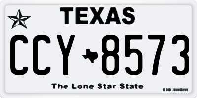 TX license plate CCY8573