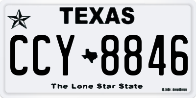 TX license plate CCY8846