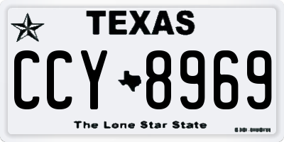 TX license plate CCY8969