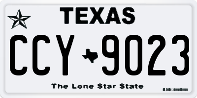 TX license plate CCY9023