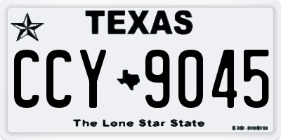 TX license plate CCY9045