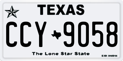 TX license plate CCY9058
