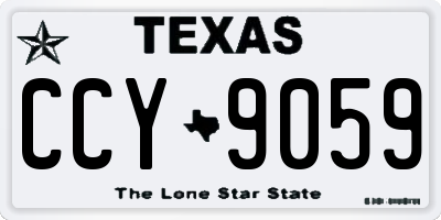 TX license plate CCY9059