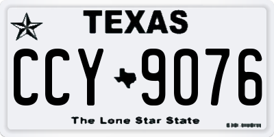 TX license plate CCY9076
