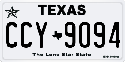 TX license plate CCY9094