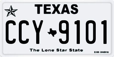 TX license plate CCY9101