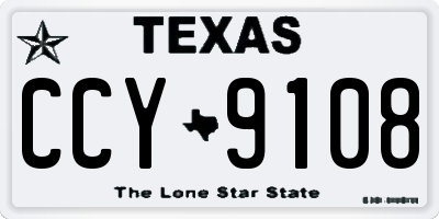 TX license plate CCY9108