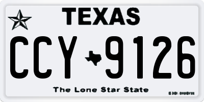 TX license plate CCY9126