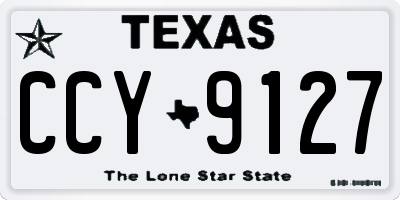 TX license plate CCY9127