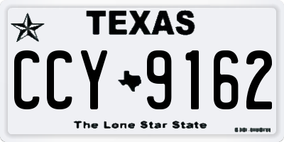 TX license plate CCY9162