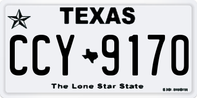 TX license plate CCY9170