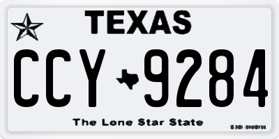 TX license plate CCY9284