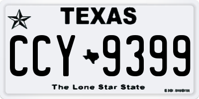 TX license plate CCY9399