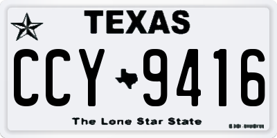 TX license plate CCY9416
