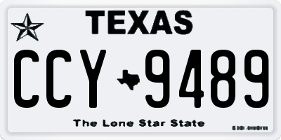 TX license plate CCY9489