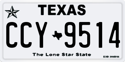 TX license plate CCY9514