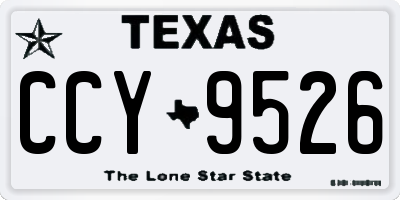 TX license plate CCY9526