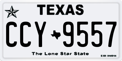 TX license plate CCY9557