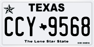 TX license plate CCY9568