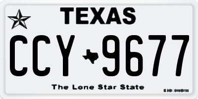 TX license plate CCY9677