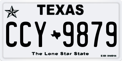 TX license plate CCY9879