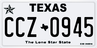 TX license plate CCZ0945
