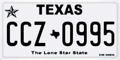 TX license plate CCZ0995