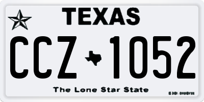 TX license plate CCZ1052