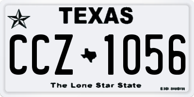 TX license plate CCZ1056